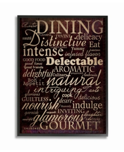 Stupell Industries Home Decor Dining Words Black Kitchen Framed Giclee Art, 11" X 14" In Multi
