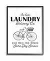 STUPELL INDUSTRIES OLDE LAUNDRY DELIVERY CO VINTAGE-INSPIRED BIKE FRAMED GICLEE ART, 11" X 14"