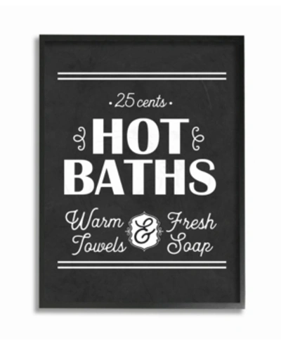 Stupell Industries Hot Baths, Warm Towels, Fresh Soap Framed Giclee Art, 11" X 14" In Multi