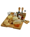 Picnic At Ascot Windsor Hardwood Cheese Board Set -tools, Cheese Markers, Bowl In Natural