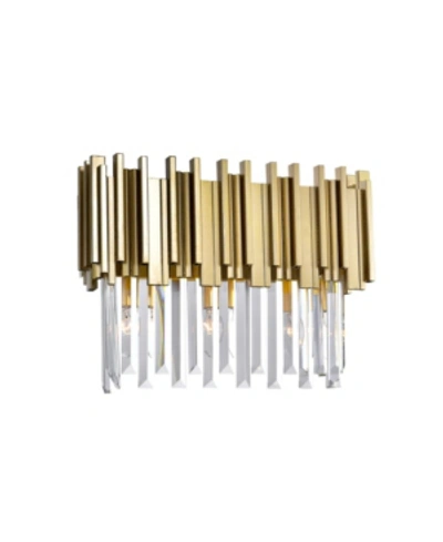 Cwi Lighting Deco 3 Light Vanity Light In Gold