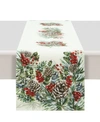 LAURAL HOME WINTER GARLAND TABLE RUNNER