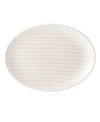 Lenox Textured Neutrals Dobby Oval Platter In White And Tan