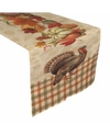 Laural Home Bountiful Harvest Table Runner 13" X 72" In Orange And Tan