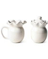 Coton Colors By Laura Johnson Signature White Ruffle Cream & Sugar Set In White