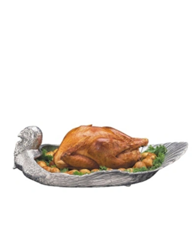 Arthur Court Designs Aluminum Turkey Tray In Silver