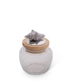 Arthur Court Canister Glass For Kitchen With Rubber Airtight Seal For Food Storage Ocean Shell Knob In Silver