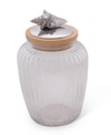 Arthur Court Canister Glass For Kitchen With Rubber Airtight Seal For Food Storage Shell Ocean Knob In Silver