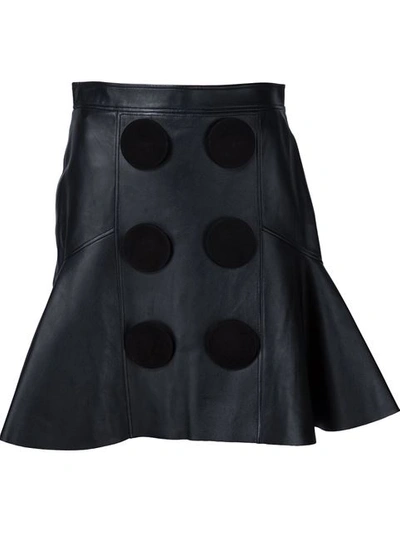 Givenchy Leather A-line Skirt In Black