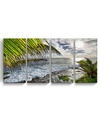 Ready2hangart Palms View 4 Piece Wrapped Canvas Coastal Wall Art Set, 24" X 48" In Multi