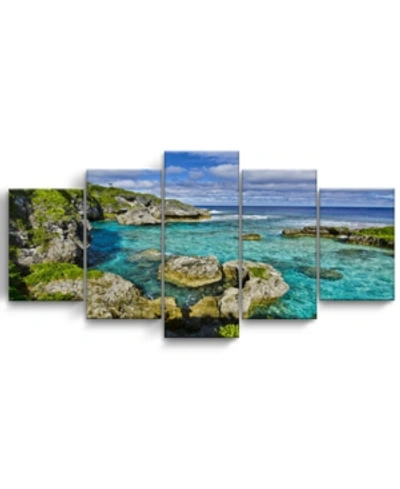 Ready2hangart Seaglass Iii 5 Piece Wrapped Canvas Coastal Wall Art Set, 30" X 60" In Multi