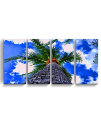 Ready2hangart Palms Iii 4 Piece Wrapped Canvas Coastal Wall Art Set, 24" X 48" In Multi