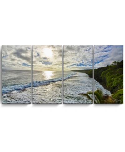 Ready2hangart Island Escape 4 Piece Wrapped Canvas Coastal Wall Art Set, 24" X 48" In Multi