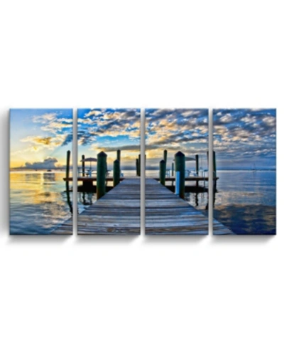 Ready2hangart Key Largo 4 Piece Wrapped Canvas Coastal Wall Art Set, 24" X 48" In Multi