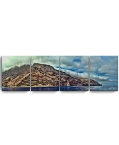 Ready2hangart Guadeloupe Island 4 Piece Wrapped Canvas Coastal Wall Art Set, 20" X 64" In Multi