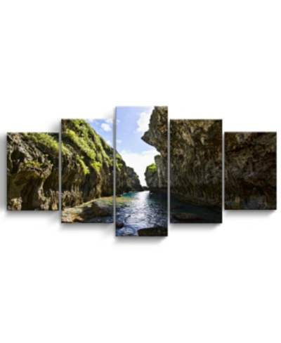 Ready2hangart Perfect Escape 5 Piece Wrapped Canvas Coastal Wall Art Set, 30" X 60" In Multi