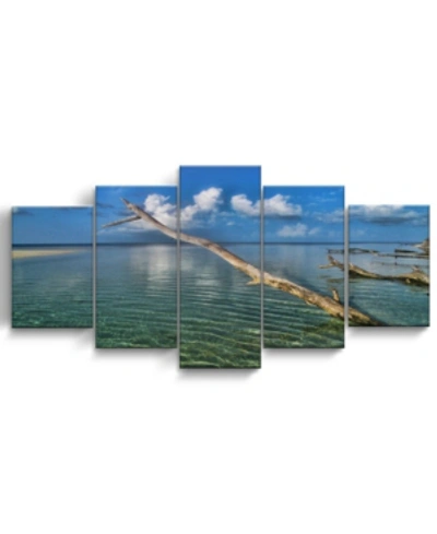 Ready2hangart Grand Bahama 5 Piece Wrapped Canvas Coastal Wall Art Set, 30" X 60" In Multi