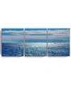 Ready2hangart Oceans 3 Piece Wrapped Canvas Coastal Wall Art Set, 20" X 48" In Multi