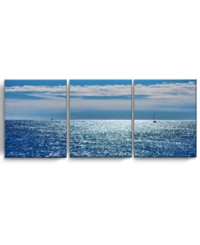 Ready2hangart Oceans 3 Piece Wrapped Canvas Coastal Wall Art Set, 20" X 48" In Multi