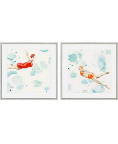 Paragon Poolside I Framed Wall Art Set Of 2, 27" X 27" In Multi