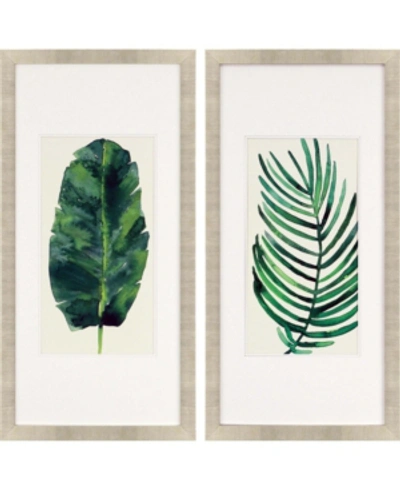 Paragon Palm Leaves Ii Framed Wall Art Set Of 2, 43" X 21" In Multi