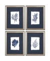 PARAGON PARAGON CORAL FRAMED WALL ART SET OF 4, 14" X 11"