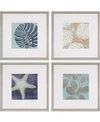 PARAGON PARAGON COASTAL I FRAMED WALL ART SET OF 4, 19" X 19"