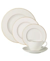 Villeroy & Boch Anmut Gold 5 Piece Place Setting In White