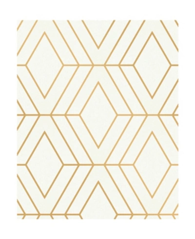 Advantage 20.5" X 369" Adaline Geometric Wallpaper In Ivory
