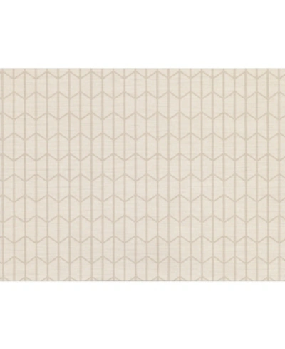 Warner Textures 27" X 324" Gauntlet Geometric Wallpaper In Ivory