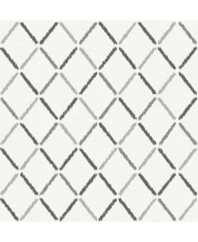 A-street Prints 20.5" X 396" Allotrope Linen Geometric Wallpaper In Gray