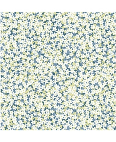 A-street Prints 20.5" X 396" Giverny Miniature Floral Wallpaper In Blue