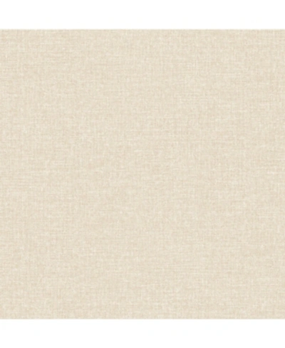 A-street Prints A-street 20.5" X 396" Prints Asa Linen Texture Wallpaper In Beige