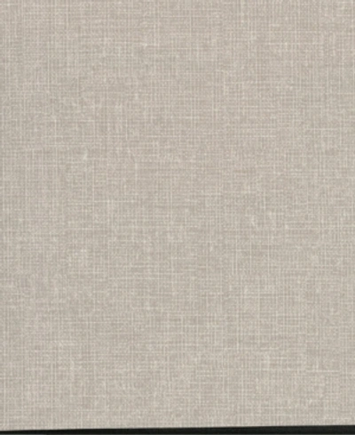 Warner Textures 27" X 324" Arya Fabric Texture Wallpaper In Gray