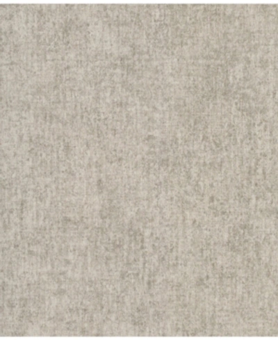 Warner Textures 27" X 324" Brienne Khaki Linen Texture Wallpaper In Beige
