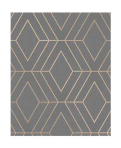 Advantage 20.5" X 369" Adaline Geometric Wallpaper In Gray