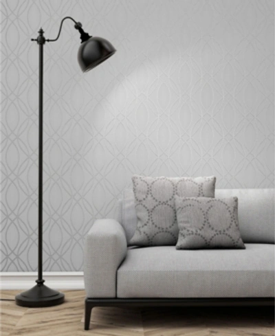 Advantage 20.5" X 369" Lisandro Light Geometric Lattice Wallpaper In Gray