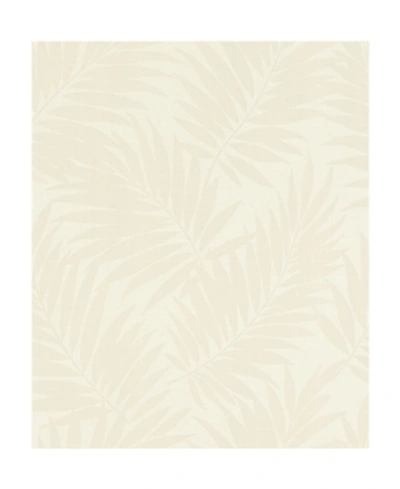 Advantage 20" X 369" Regan Palm Fronds Wallpaper In Ivory