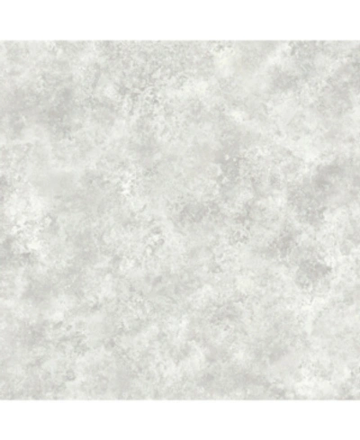 Advantage 20.5" X 369" Leon Plaster Texture Wallpaper In Silver Tone