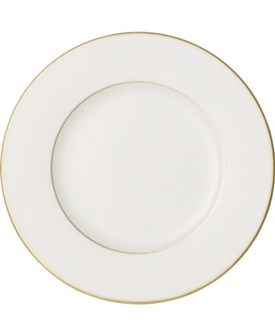 Villeroy & Boch Anmut Gold Salad Plate In White