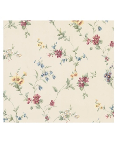 Advantage 20.5" X 369" Marcus Floral Trail Wallpaper In Cream