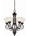 Volume Lighting Troy 5-light Hanging Chandelier In Bronze