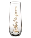 LILLIAN ROSE FATHER OF GROOM STEMLESS CHAMPAGNE GLASS AND WEDDING TOASTING GLASS