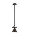 Volume Lighting 1-light Downrod Mini Pendant In Bronze