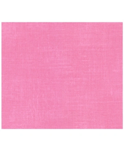 Advantage 20" X 369" Langston Linen Texture Wallpaper In Pink