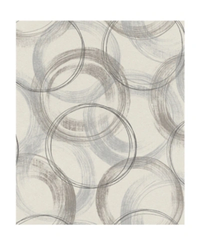 Advantage 20" X 369" Yorick Distressed Circle Wallpaper In Gray