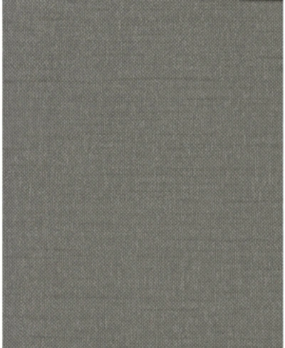 Warner Textures 27" X 324" Theon Linen Texture Wallpaper In Gray