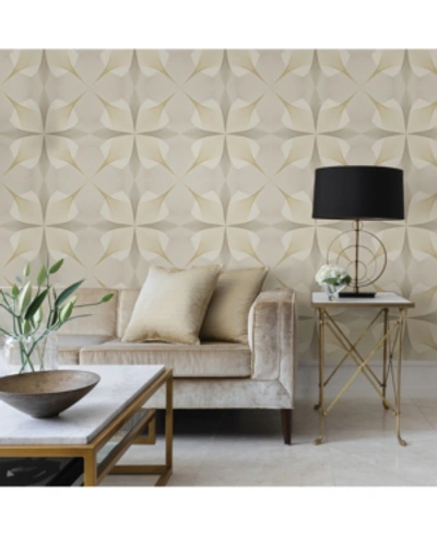 A-street Prints 20.5" X 396" Radius Geometric Wallpaper In Ivory