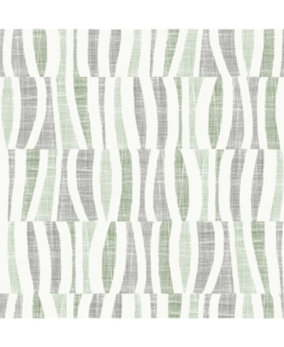 A-street Prints 20.5" X 396" Tides Abstract Texture Wallpaper In Green