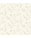 ADVANTAGE 20.5" X 369" SAMUELSSON EGGSHELL SMALL FLORAL TRAIL WALLPAPER